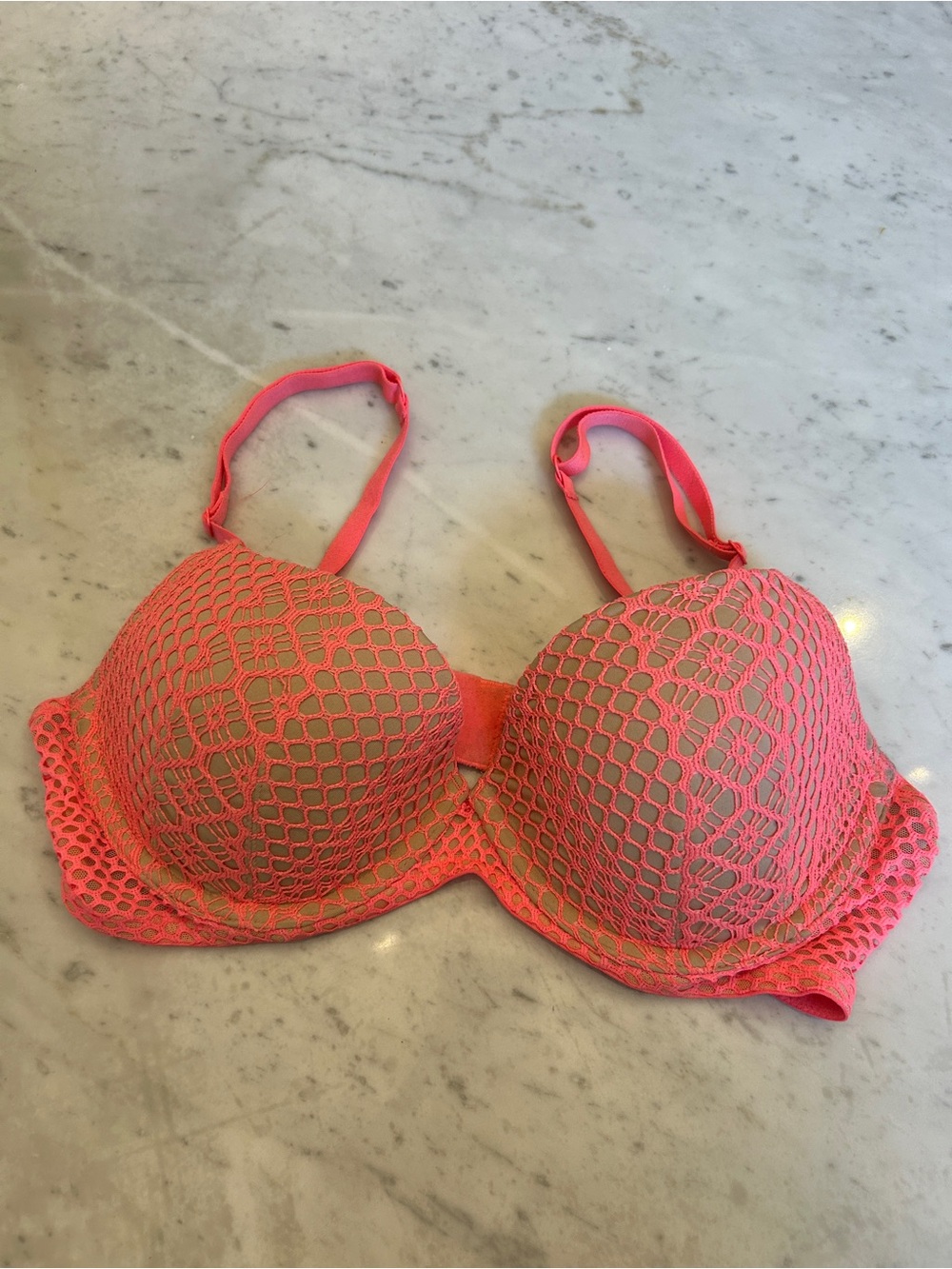 Victoria's Secret Neon Pink Push-Up Bra